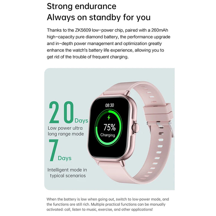 Smart Watch 2025 Android Bluetooth Touch Dial  + Fones De Ouvido | Auriculares
