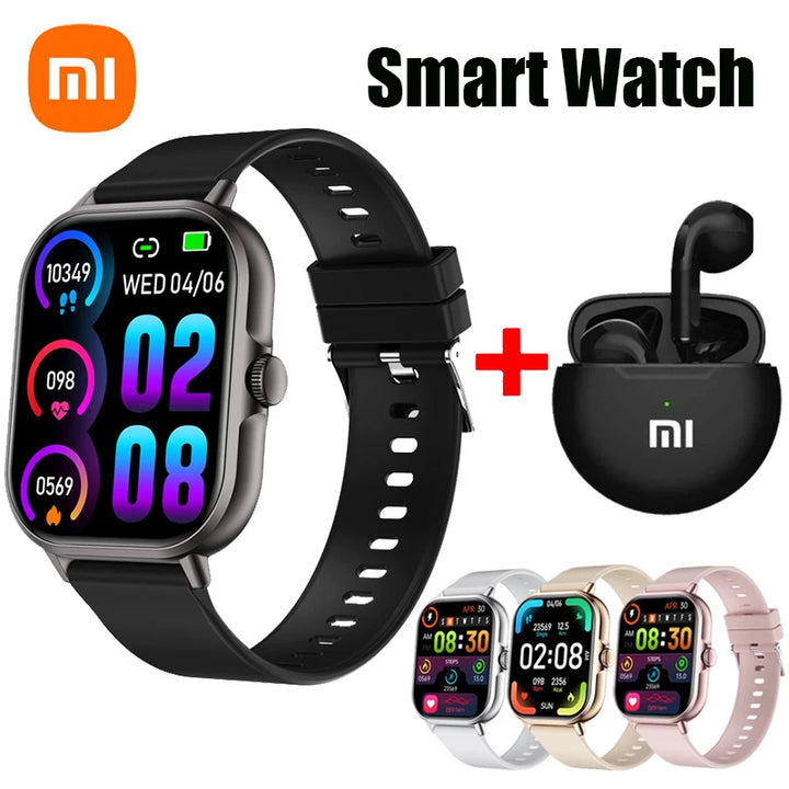 Smart Watch 2025 Android Bluetooth Touch Dial  + Fones De Ouvido | Auriculares