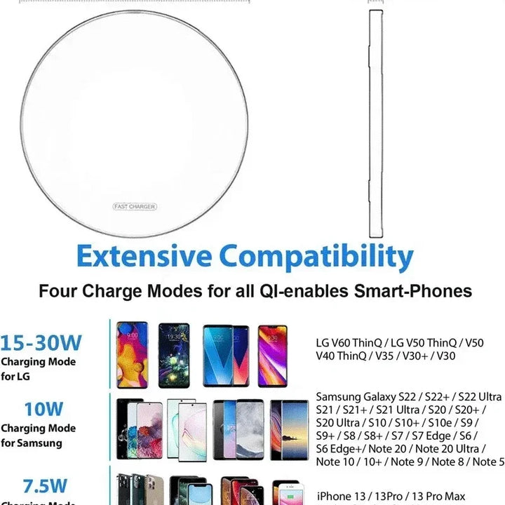 Carregador Wireless 200W Para IPhone | Samsung | Xiaomi