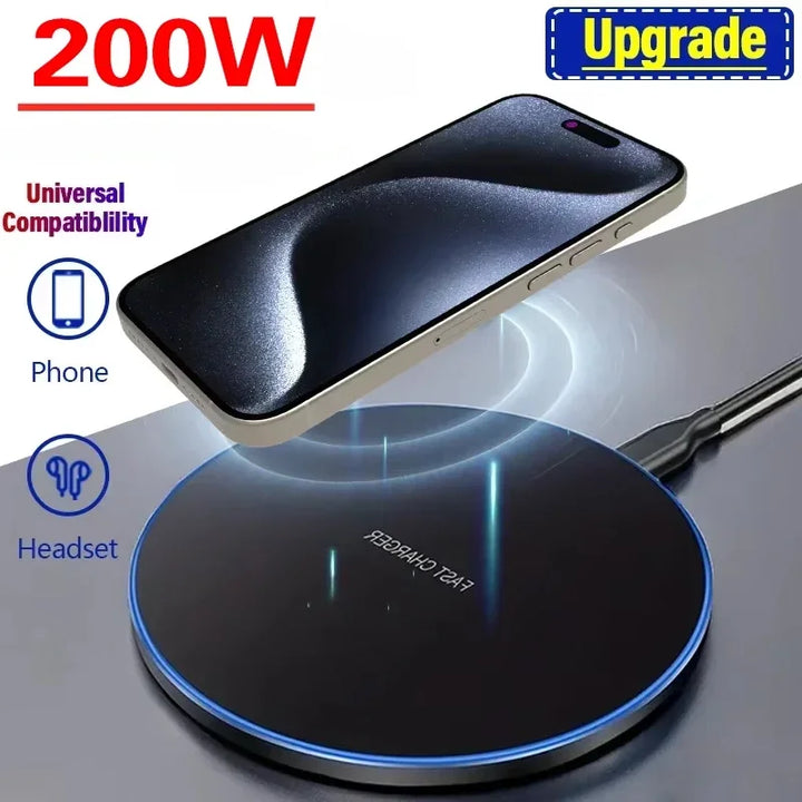 Carregador Wireless 200W Para IPhone | Samsung | Xiaomi