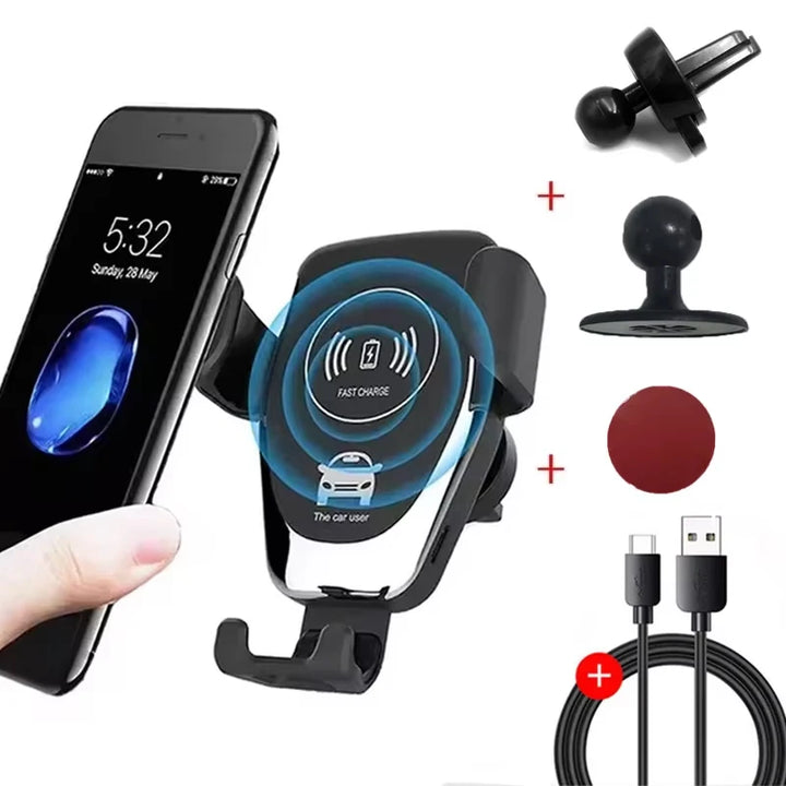 Carregador Rápido 30W Por Indução Para Iphone | Carregador Fast Charge Wireless Mais Seguro Para Carro
